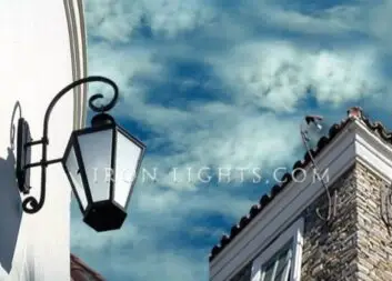 Wrought iron outdoor commercial fixtures