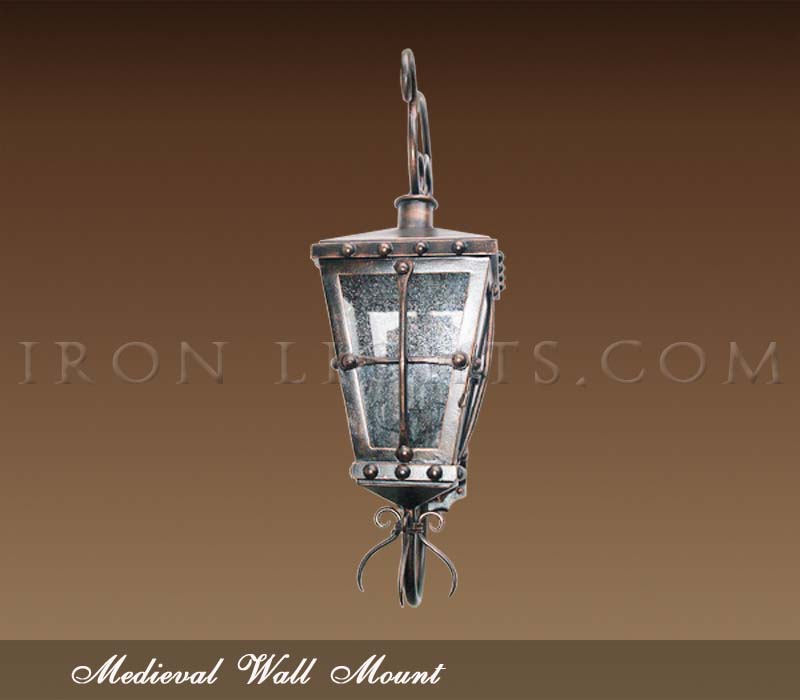 Medieval outdoor wall sconce