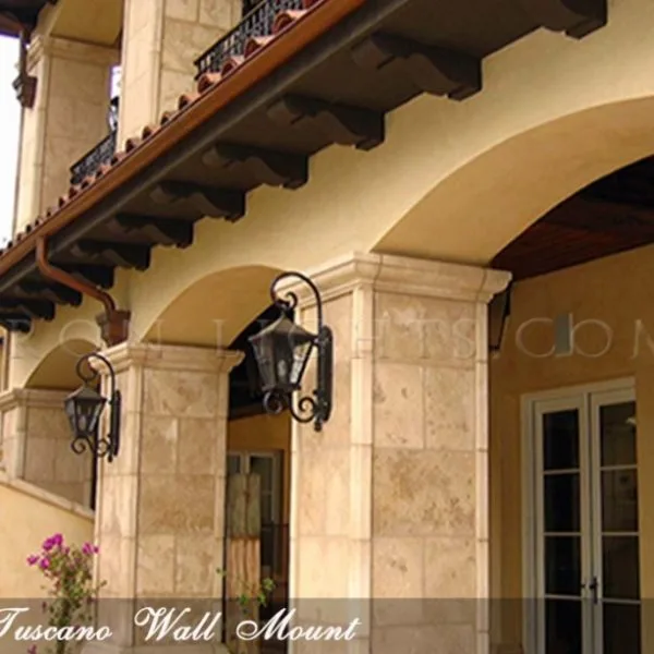 Wrought iron outdoor lights