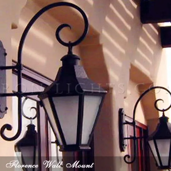 Outdoor wrought iron lighting