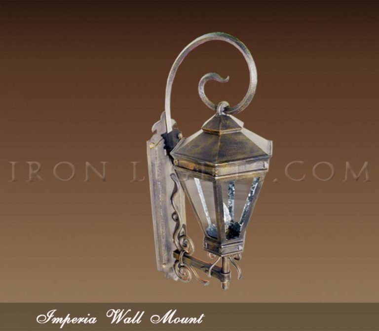 Mediterranean Outdoor Light Fixtures Hand with wrought iron