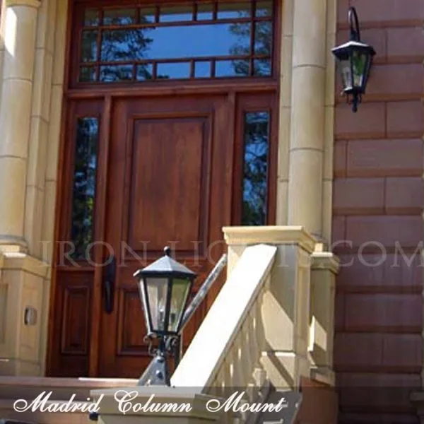 Mediterranean pilaster iron fixtures