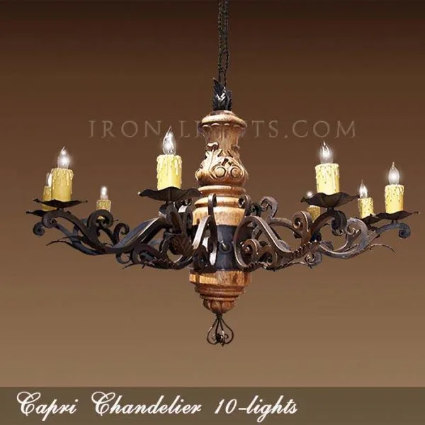 Mediterranean wooden chandeliers