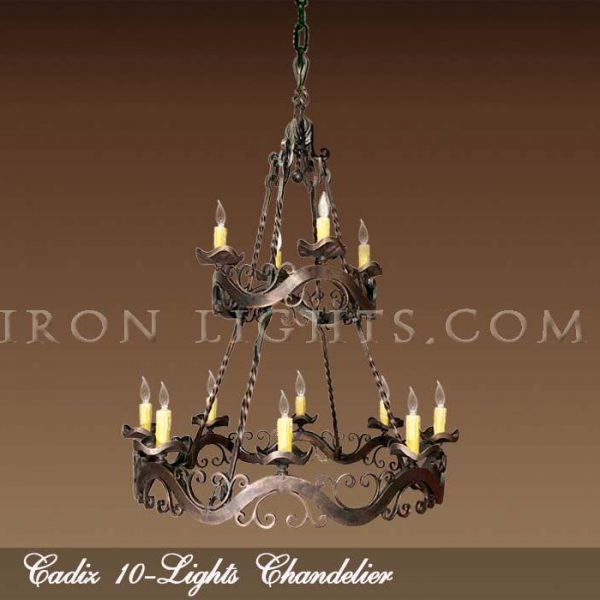 Hacienda chandeliers with two tiers
