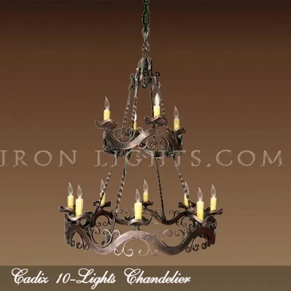 Hacienda chandeliers with two tiers