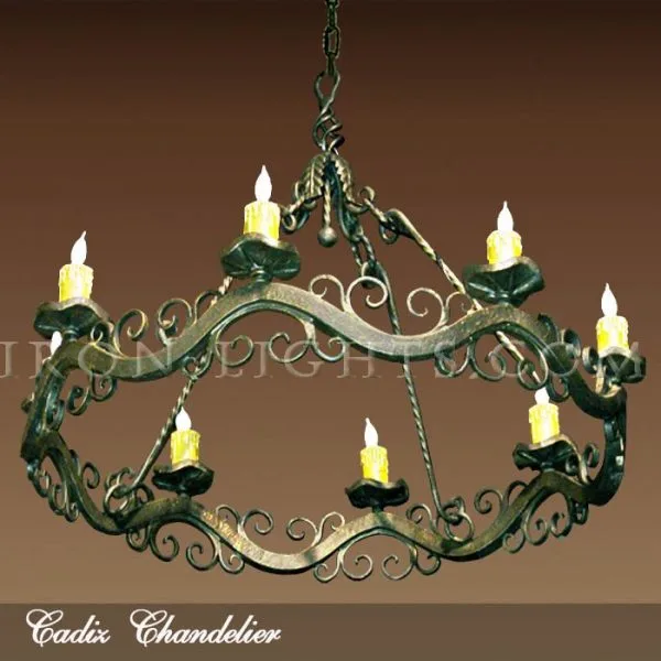 Wrought iron chandeliers