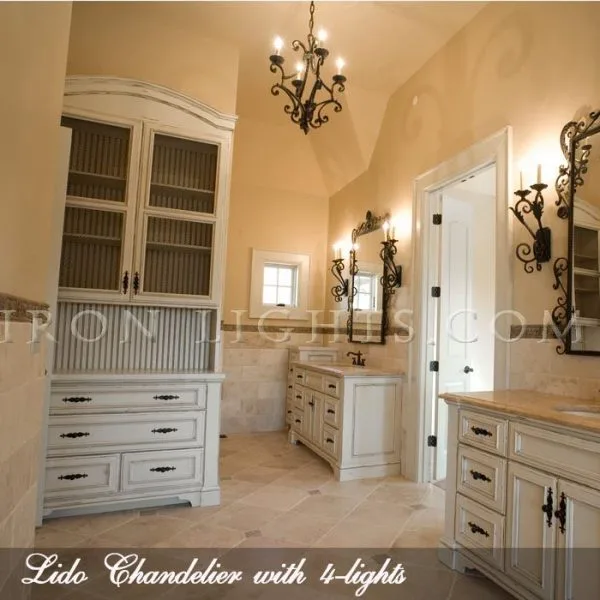 bathroom chandelier