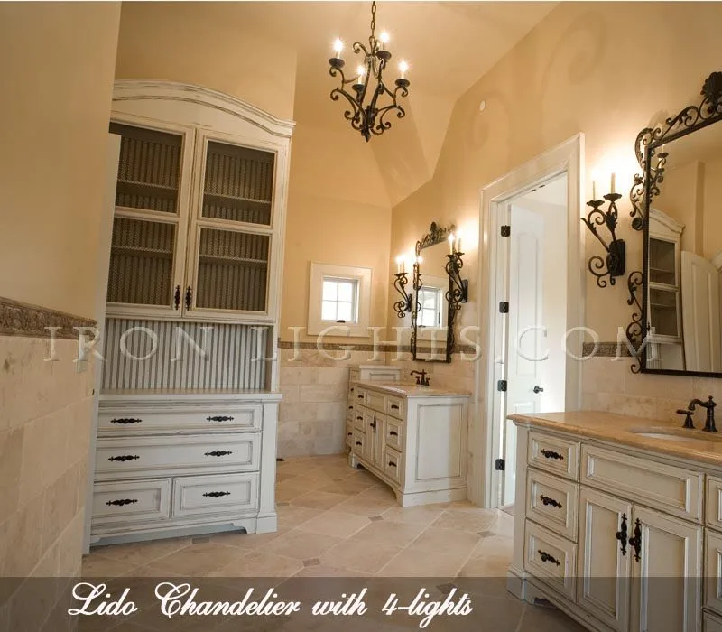 bathroom chandelier