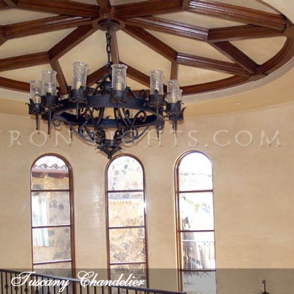 Tuscany rustic iron chandelier