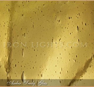 Seedy glass amber color