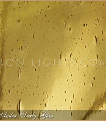 Seedy glass amber color