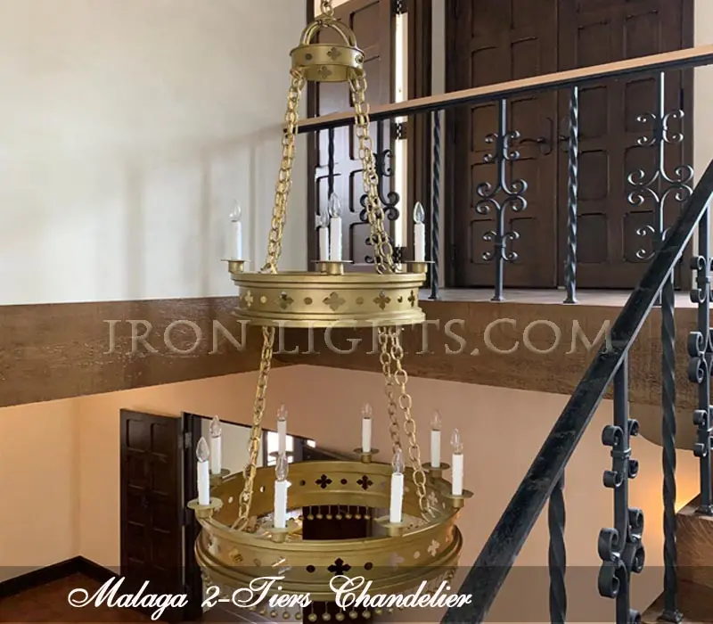 Wrought iron hacienda chandelier