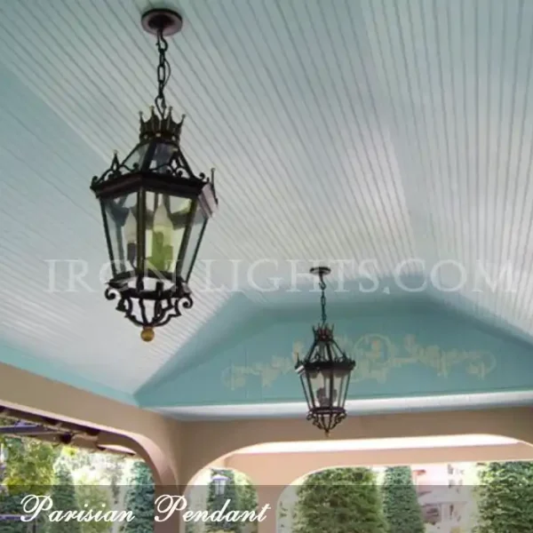 French Chateau outdoor hanging lights