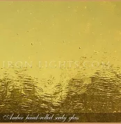 Amber hand-rolled seedy glass