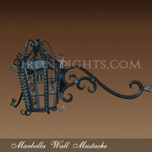 Spanish Revival style mustache wall light
